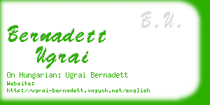 bernadett ugrai business card